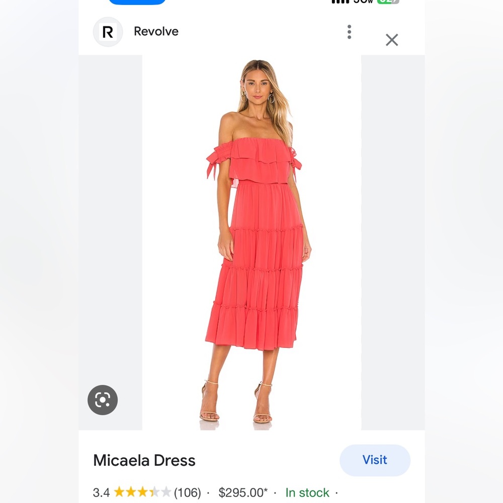 MISA Los Angeles Micaela Dress coral size Small.